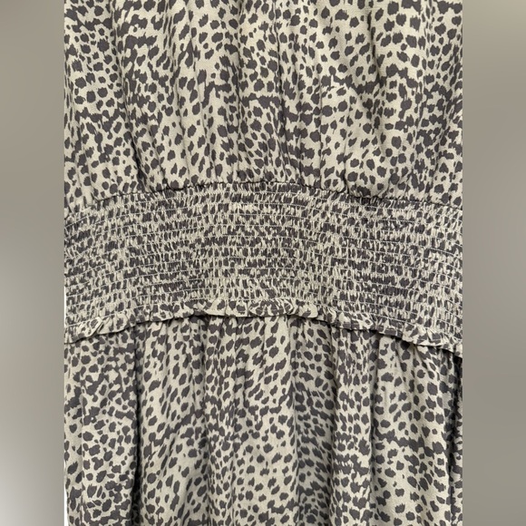 Rails Womens Karla Mini Dress S Olive Lynx Aminal Print Front Buttons - Picture 5 of 6